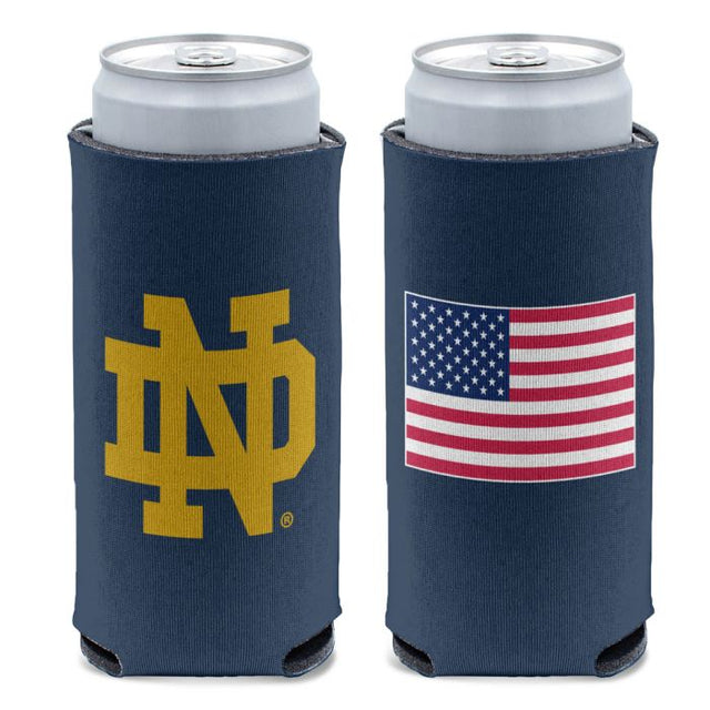 Notre Dame Fighting Irish PATRIOTIC 12 oz Slim Can Cooler