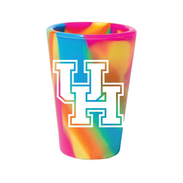 Vaso de chupito de silicona de 1,5 oz con el logo de los Houston Cougars HIPPIE HOPS