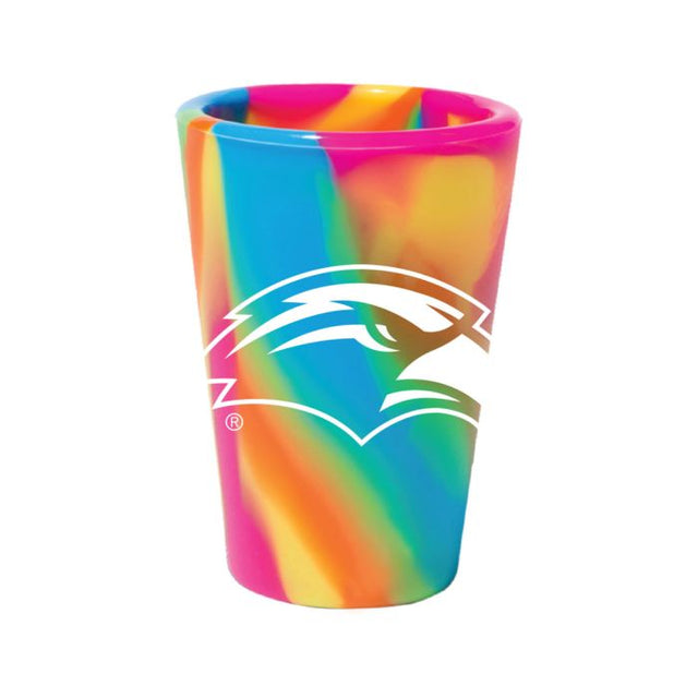 Vaso de chupito de silicona de 1,5 oz con diseño de HIPPIE HOPS de Southern Miss Golden Eagles