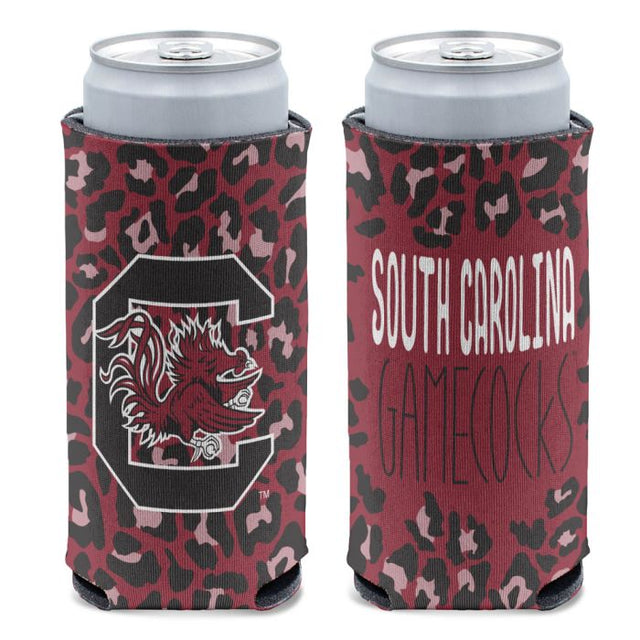 South Carolina Gamecocks LEOPARD 12 oz Slim Can Cooler