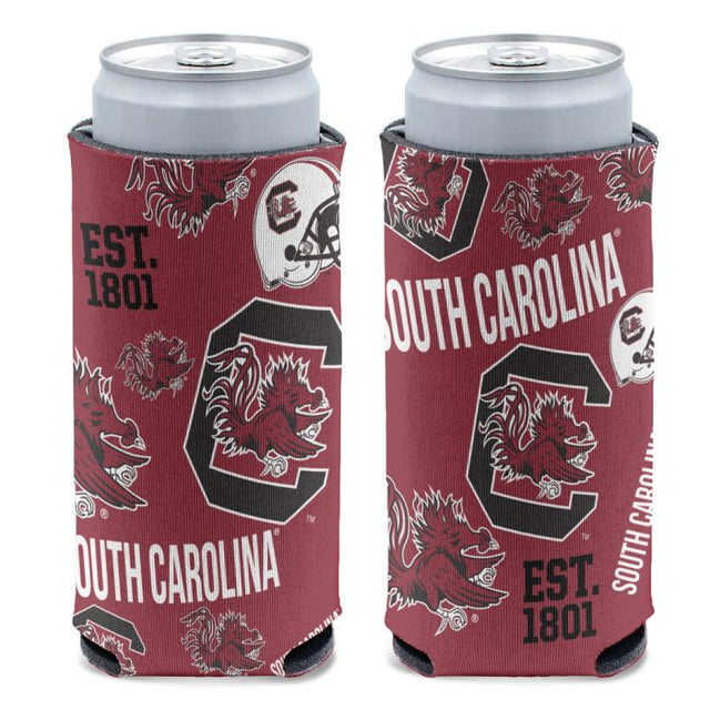 South Carolina Gamecocks SCATTERED 12 oz Slim Can Cooler