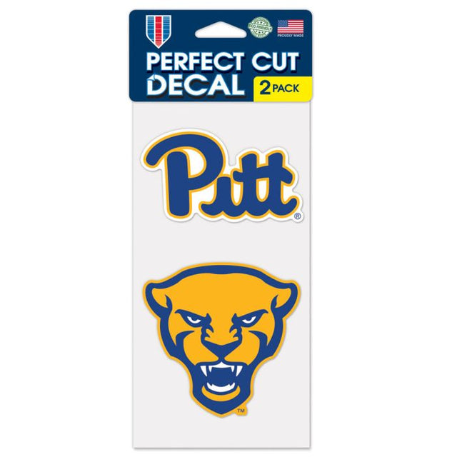 Pittsburgh Panthers Mascot Perfect Cut Decal Set of two 4"x4"