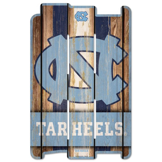 Letrero de madera para cerca de los Tar Heels de Carolina del Norte