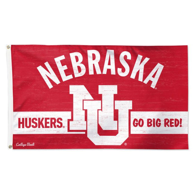 Nebraska Cornhuskers /College Vault Flag - Deluxe 3' X 5'