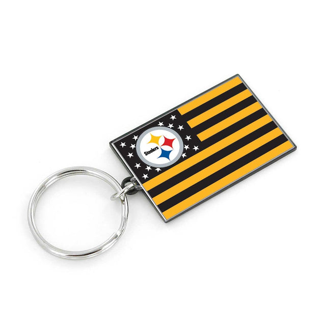 Llavero con la bandera americana de los Pittsburgh Steelers -KT-1106-12