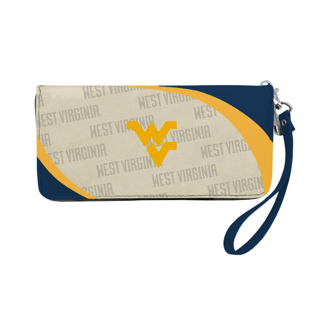 Cartera con diseño de organizador curvo de los West Virginia Mountaineers