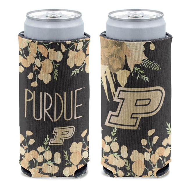 Enfriador de latas delgado de 12 oz con eucalipto de Purdue Boilermakers