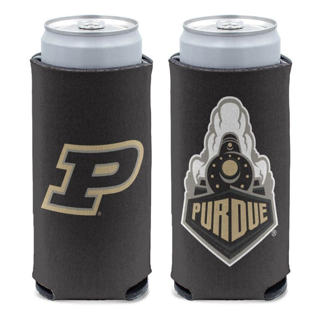 Enfriador de latas delgado de 12 oz con logotipos de Purdue Boilermakers