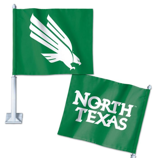 North Texas Mean Green Car Flag 11.75" x 14"