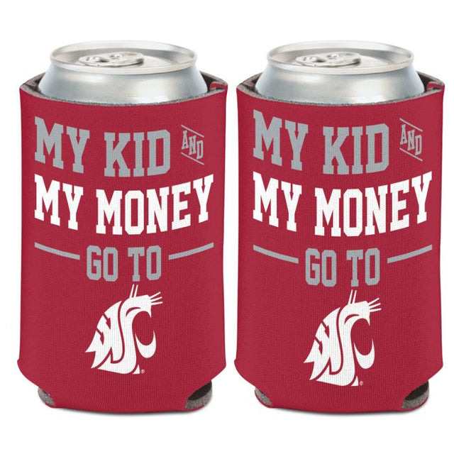 Washington State Cougars MI HIJO Y MI DINERO Enfriador de lata de 12 oz.