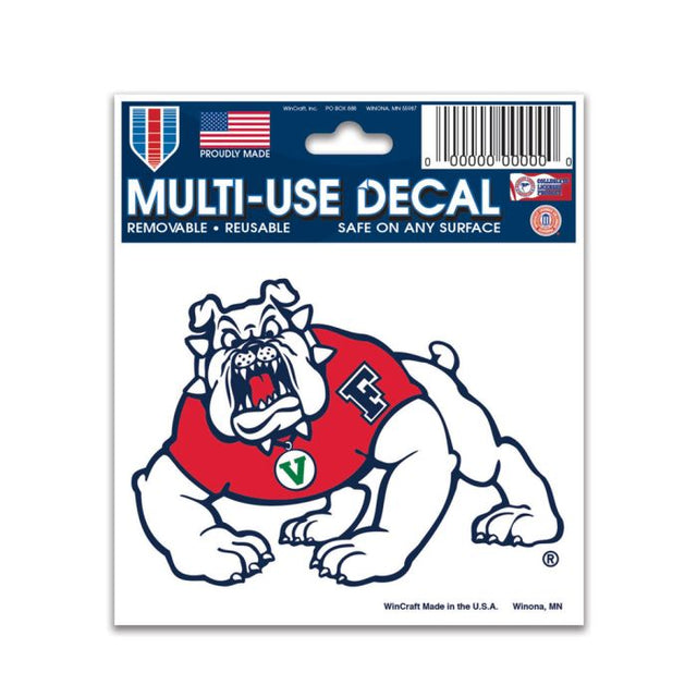 Calcomanía multiusos de los Bulldogs de Fresno State, 3" x 4"