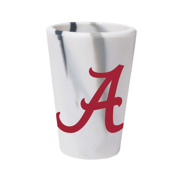 Vaso de chupito de silicona de 1,5 oz con diseño de montaña de Alabama Crimson Tide Marble