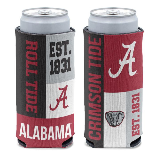 Alabama Crimson Tide BLOCK 12 oz Slim Can Cooler