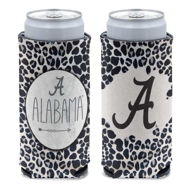 Refrigerador para latas delgado de 12 oz SNOW LEOPARD de Alabama Crimson Tide