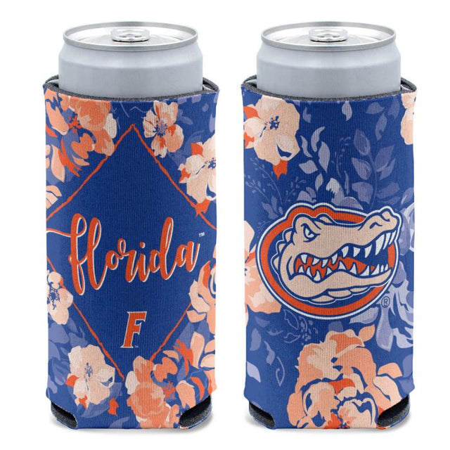 Florida Gators FLORAL 12 oz Slim Can Cooler