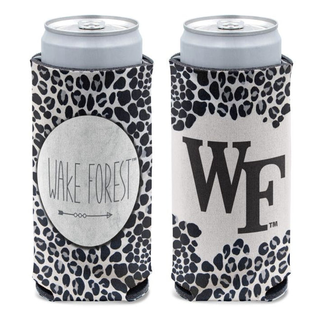 Wake Forest Demon Deacons SNOW LEOPARD 12 oz Slim Can Cooler