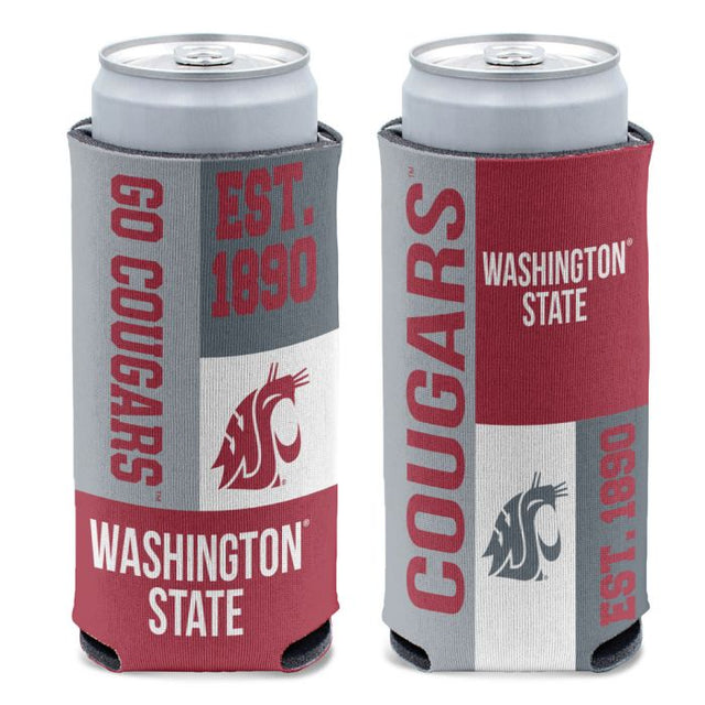 Washington State Cougars BLOCK 12 oz Slim Can Cooler