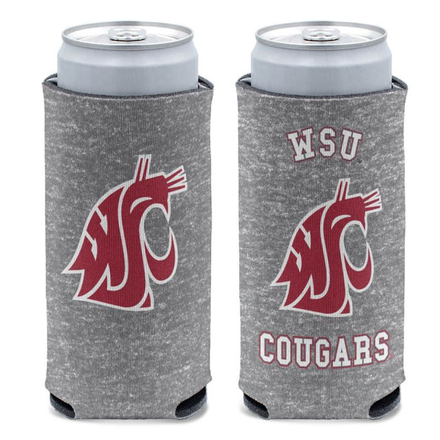 Enfriador de latas delgado de 12 oz con diseño de Washington State Cougars HEATHERED