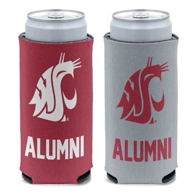 Enfriador de latas delgadas de 12 oz con el logo de los Washington State Cougars NAME DROP ALUMNI