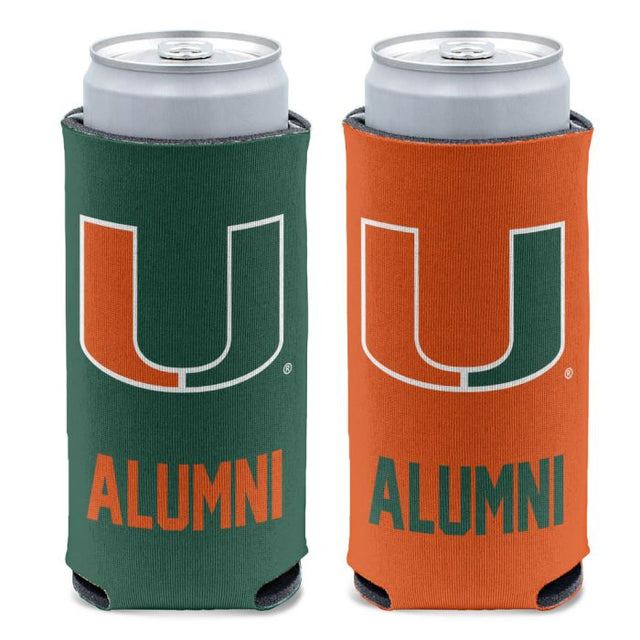 Enfriador de latas delgado de 12 oz ALUMNI de Miami Hurricanes