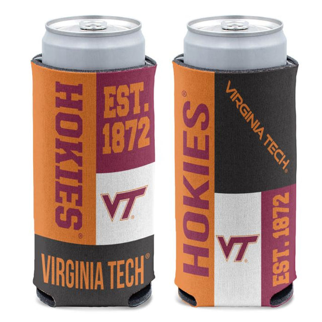 Virginia Tech Hokies BLOCK 12 oz Slim Can Cooler