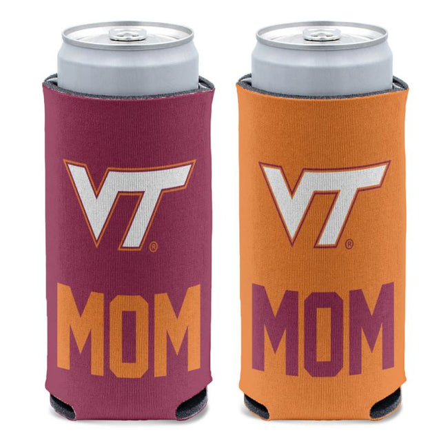 Enfriador de latas delgado de 12 oz MOM de Virginia Tech Hokies