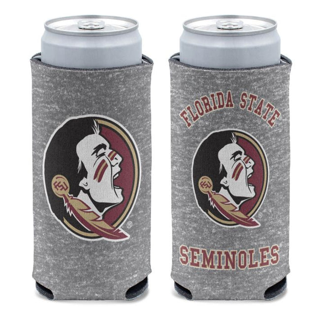 Enfriador de latas delgado de 12 oz con diseño jaspeado de los Florida State Seminoles