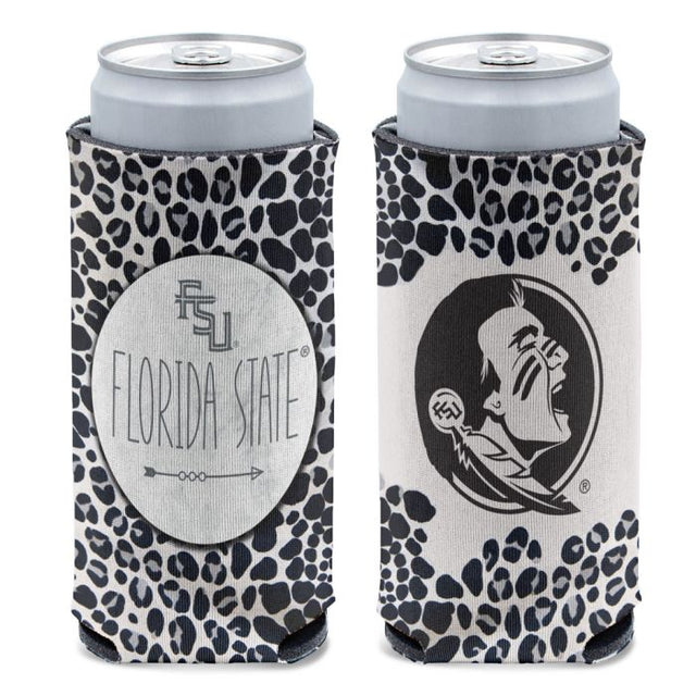 Enfriador de lata delgado de 12 oz SNOW LEOPARD de Florida State Seminoles