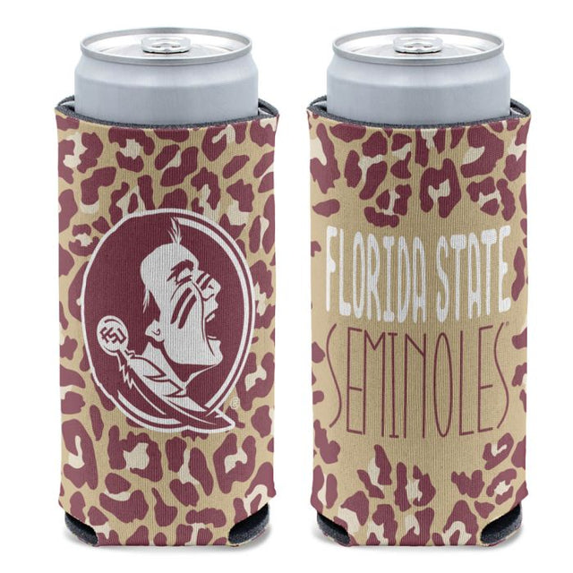 Florida State Seminoles LEOPARD 12 oz Slim Can Cooler