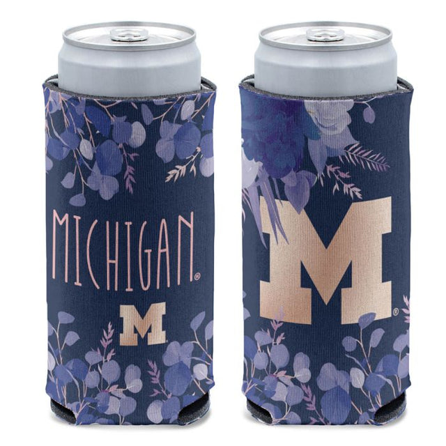 Michigan Wolverines EUCALYPTUS 12 oz Slim Can Cooler