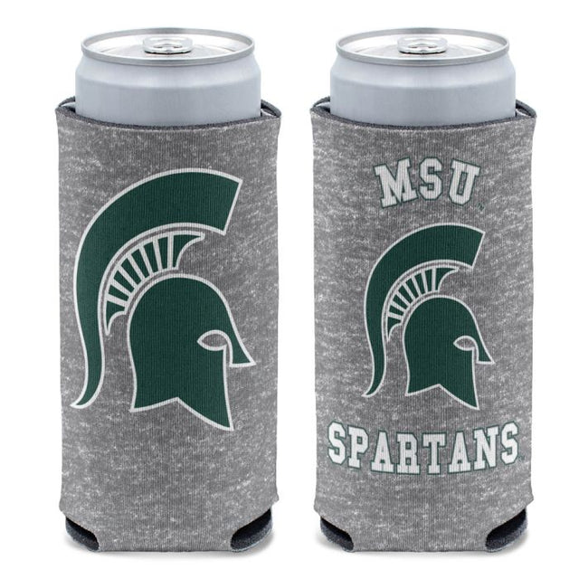 Enfriador de latas delgado de 12 oz con diseño jaspeado de los Spartans de Michigan State