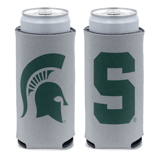 Enfriador de latas delgado de 12 oz con logotipos de los Spartans de Michigan State