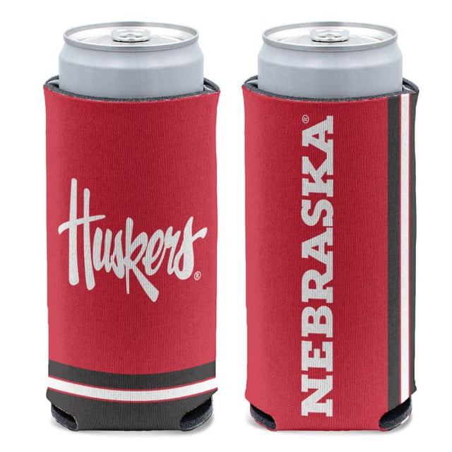 Nebraska Cornhuskers STOCK 12 oz Slim Can Cooler