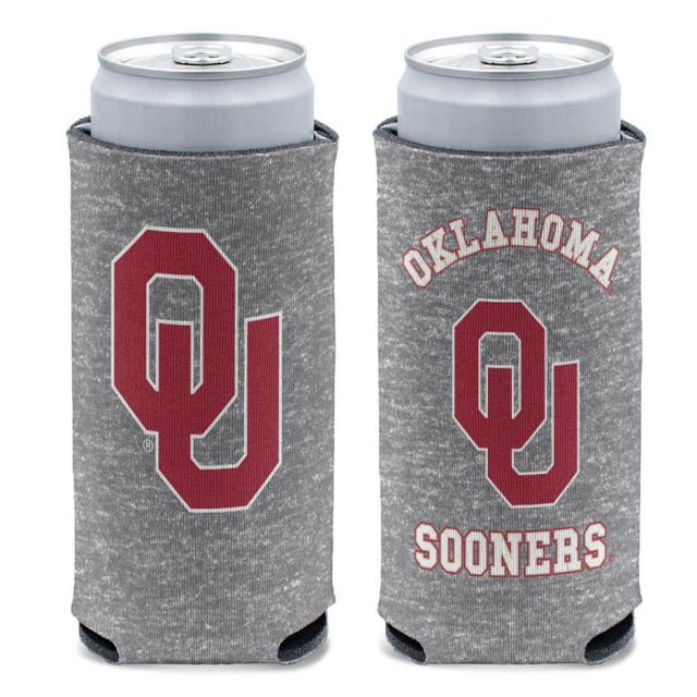 Enfriador de latas delgado de 12 oz con diseño jaspeado de los Oklahoma Sooners