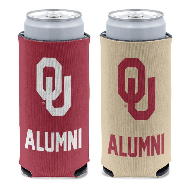 Enfriador de latas delgadas de 12 oz con el logo de Oklahoma Sooners NAME DROP ALUMNI