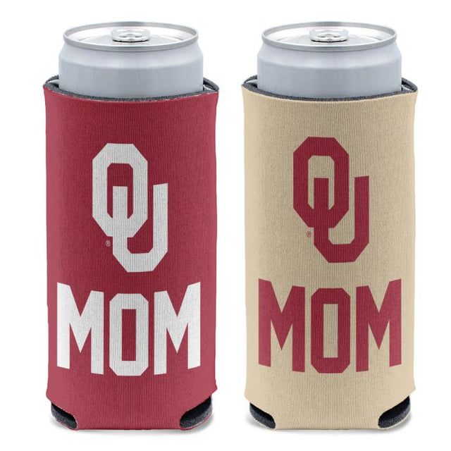 Enfriador de latas delgadas de 12 oz con el logo de Oklahoma Sooners NAME DROP MOM