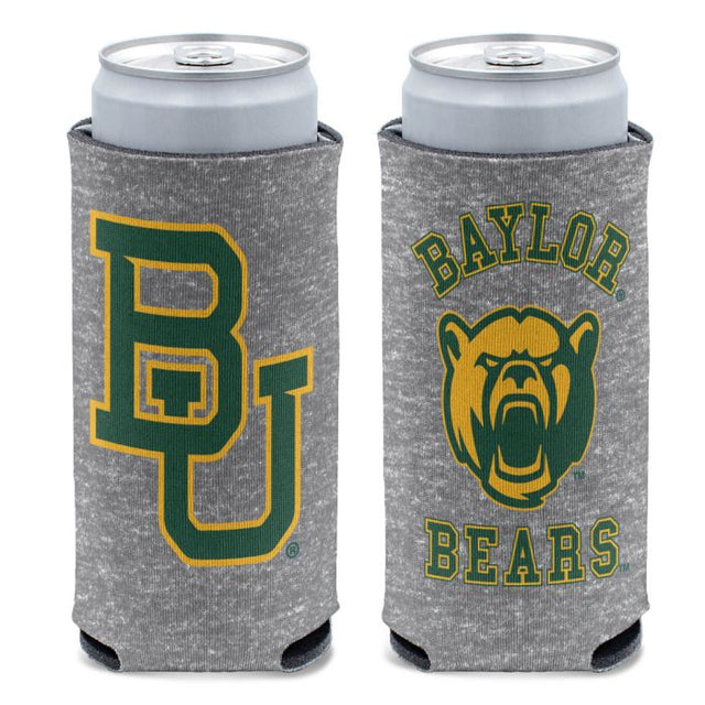 Enfriador de latas delgado de 12 oz con diseño jaspeado de los Baylor Bears