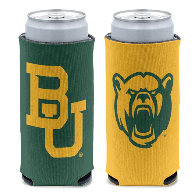 Enfriador de latas delgado de 12 oz con logotipos de Baylor Bears