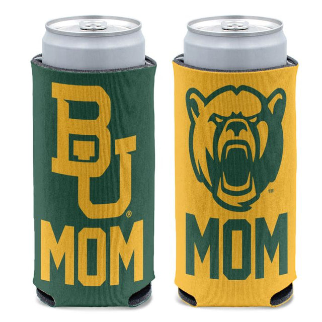 Enfriador de latas delgado de 12 oz con el nombre de Baylor Bears para mamá