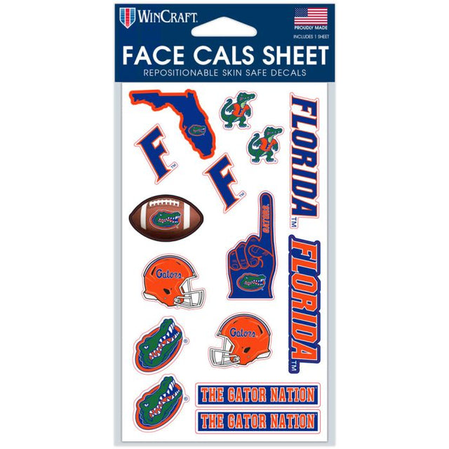 Calcomanías faciales de Florida Gators de 4" x 7"