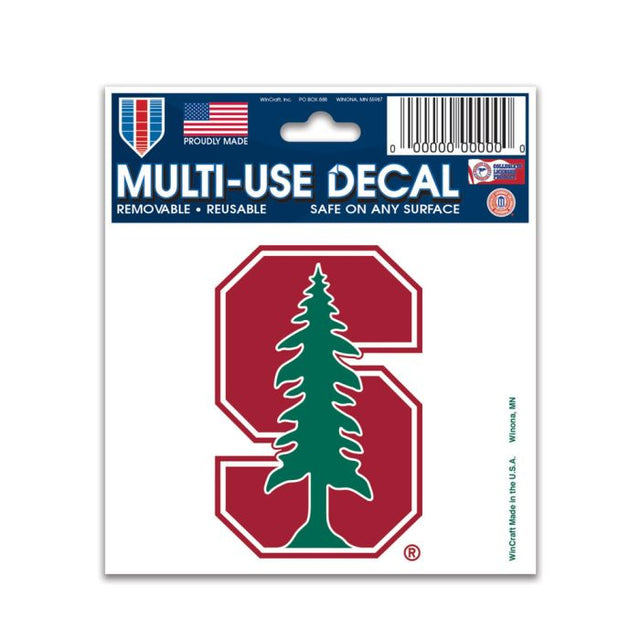 Calcomanía multiusos Stanford Cardinal de 3" x 4"