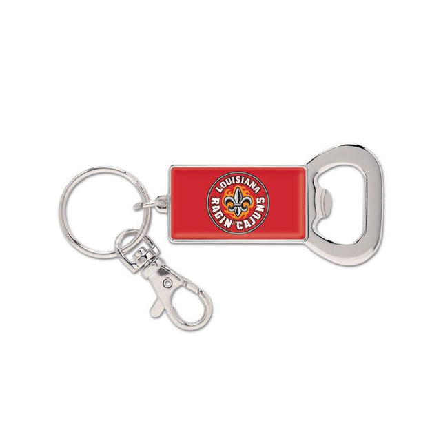 Louisiana - Lafayette Ragin Cajuns Bottle Opener Key Ring RECTANGLE