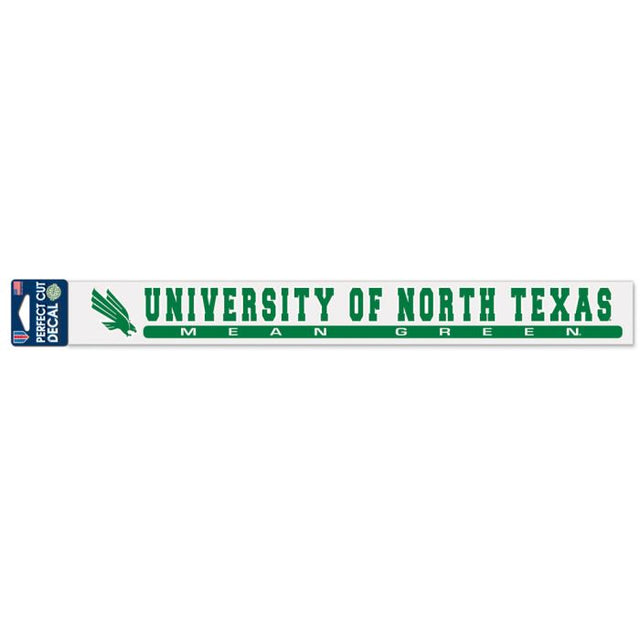 North Texas Mean Green Perfect Cut Decals 2" x 17"