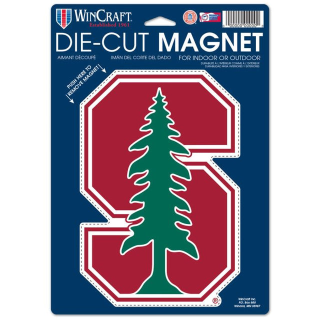 Imán troquelado con el logotipo de Stanford Cardinal de 6,25" x 9"