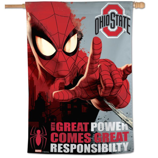 Bandera vertical de 28" x 40" de los Ohio State Buckeyes/Marvel (c) 2021