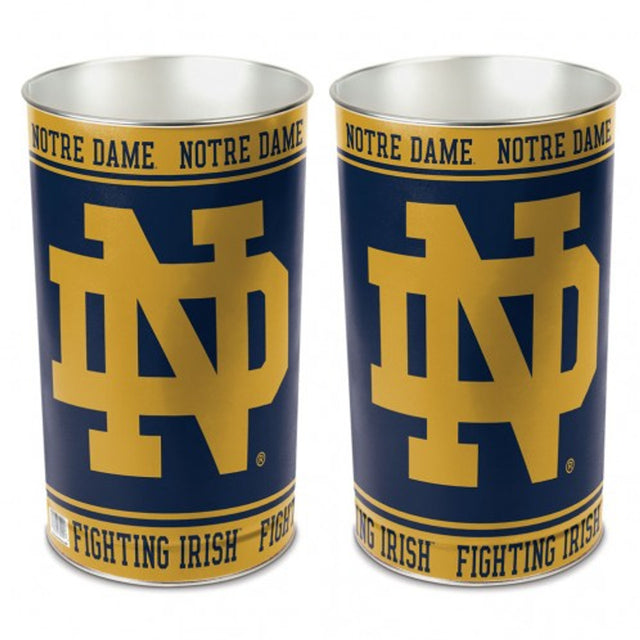 Papelera Notre Dame Fighting Irish de 15" con diseño ND