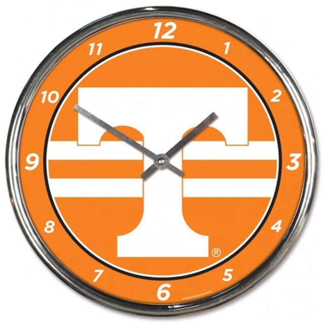 Reloj de pared redondo cromado de los Tennessee Volunteers