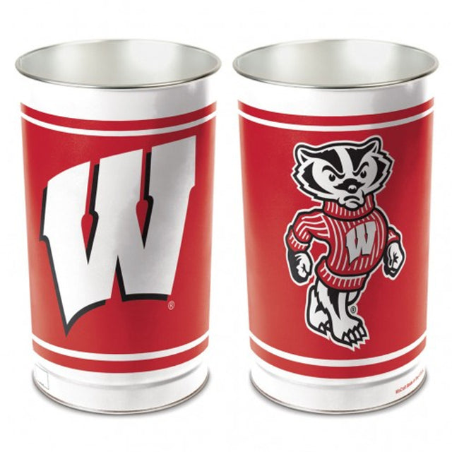 Papelera de 15" de los Wisconsin Badgers