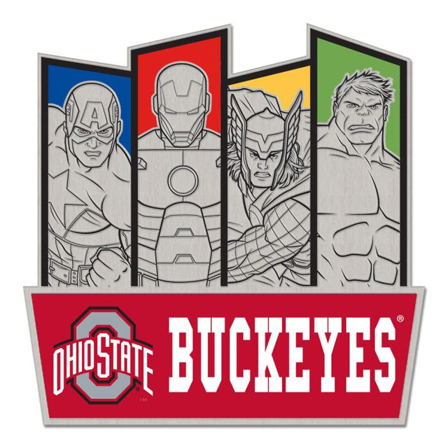 Tarjeta de joyería con pin de colección de MARVEL de Ohio State Buckeyes/Marvel (c) 2021