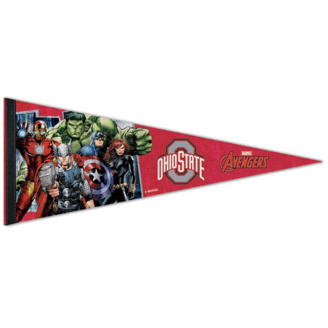 Ohio State Buckeyes / Marvel (c) Banderín premium MARVEL 2021 de 12" x 30"